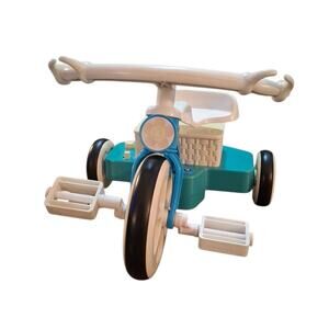 Vtg 1998 Mattel Blue & White Trike'nGo For 12"t Doll Bike Moving Talking READ